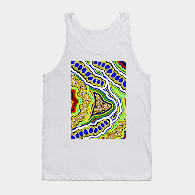 Aboriginal Art - Emu Dreaming Tank Top by hogartharts